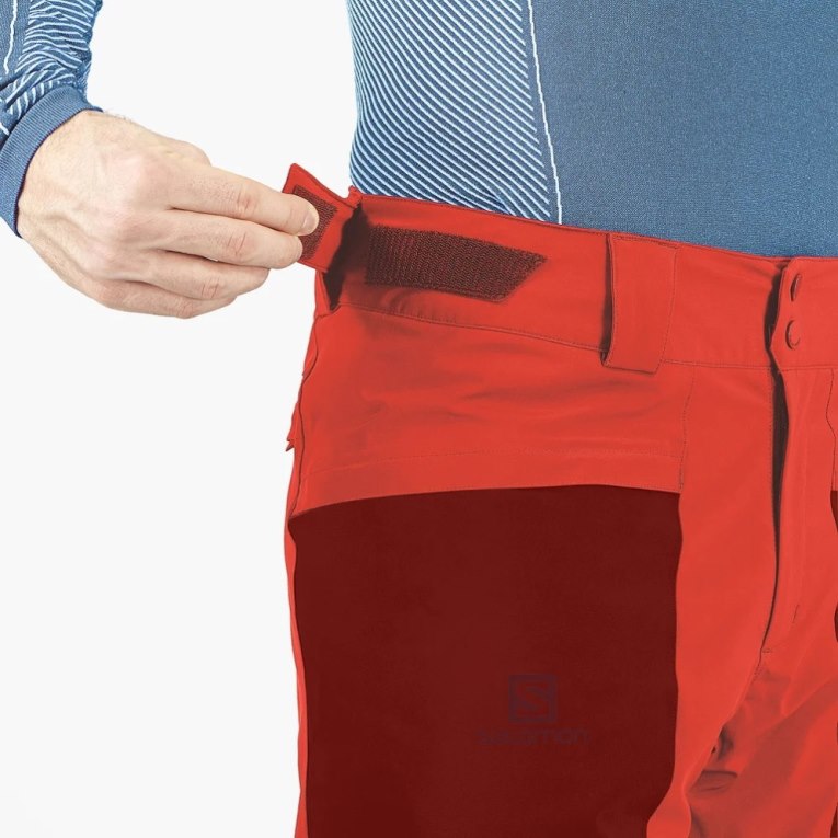 Red Salomon Brilliant Men's Ski Pants | IE ND3761